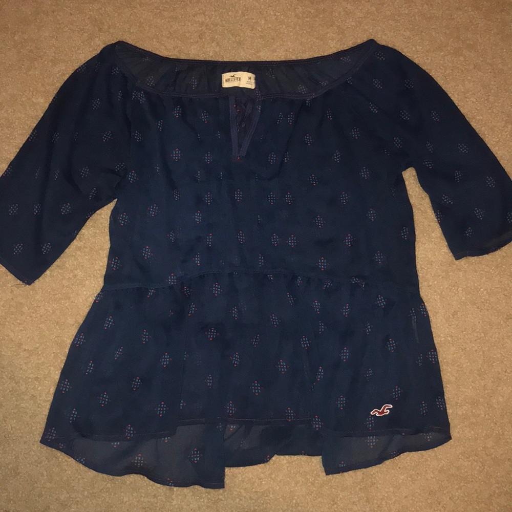 Navy blouse, Hollister
